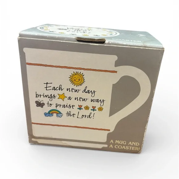 Hallmark Mug Mates Inspirational Praise The Lord Cream Mug with Coaster Set NEW - Picture 4 of 7